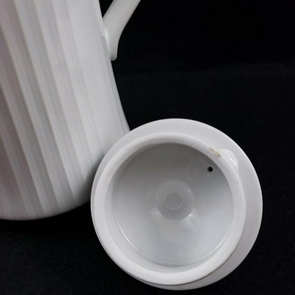 Royal Worcester Coffee Pot White With Blue Leaves - Picture 10 of 12